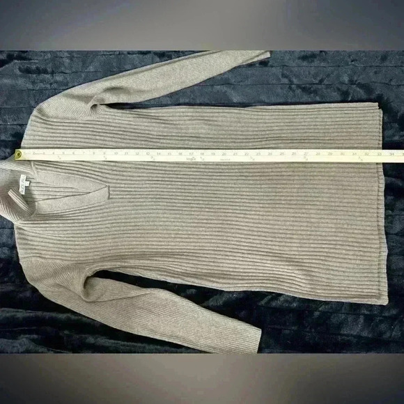 Alex Mill Ribbed Merino Wool Sweater Tunic Size XS Brown Mocha Latte NWOT - Picture 7 of 11